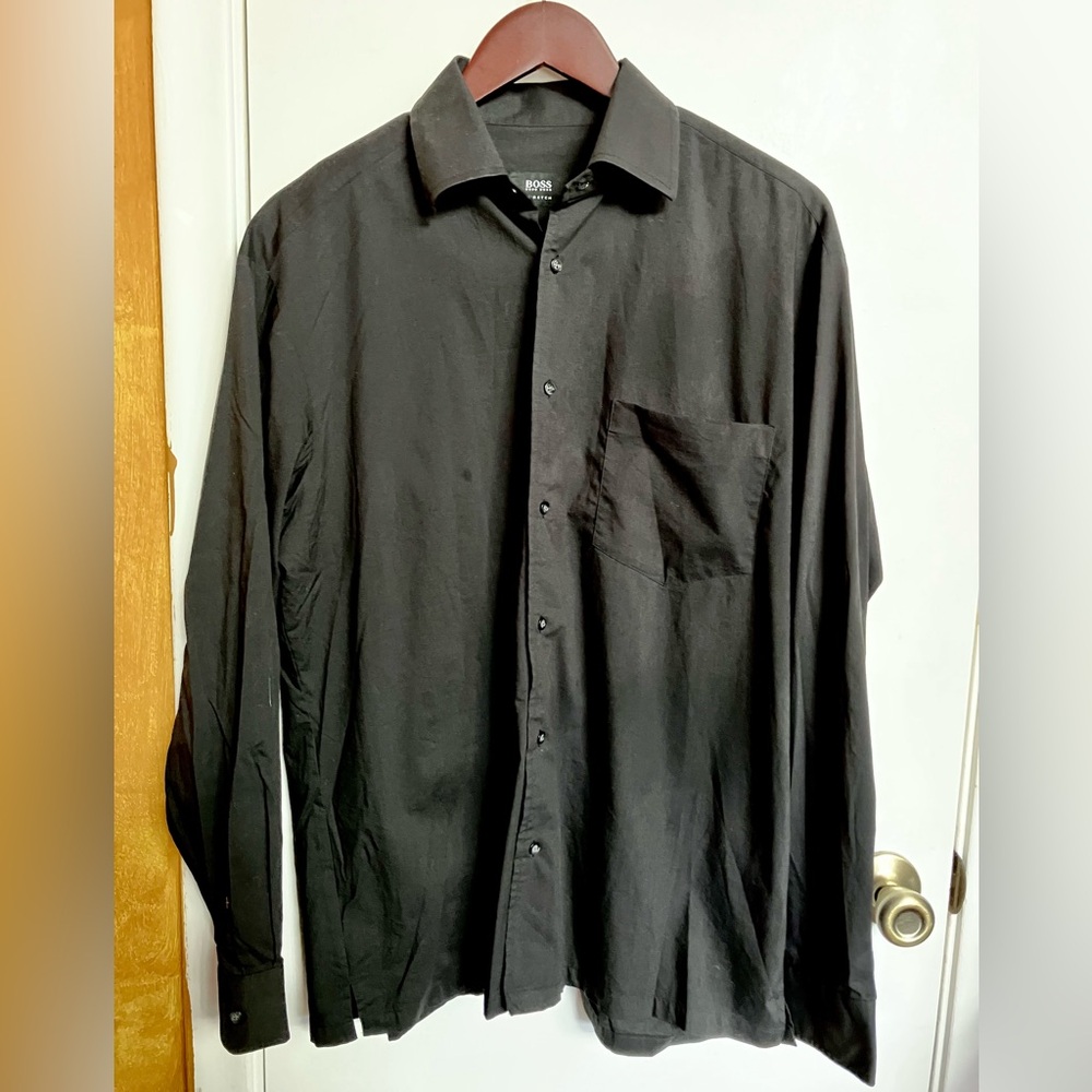 Hugo Boss Charcoal Long Sleeve Shirt